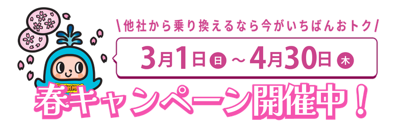 お得な春キャンペーン開催中