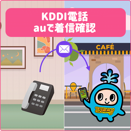 KDDI電話auで着信確認